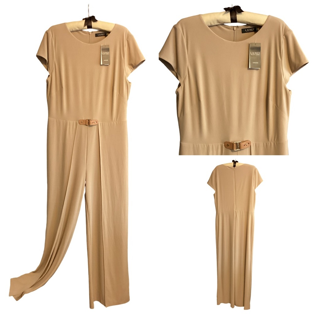NWT Ralph Lauren Tan Jumpsuit Size 14 🚨Final Sale🚨!!